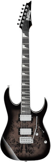 Ibanez GRG220PA1-BKB Elektrische Gitarre Stratocaster mit HH Tonabnehmerkonfiguration Transparent Brown Black
