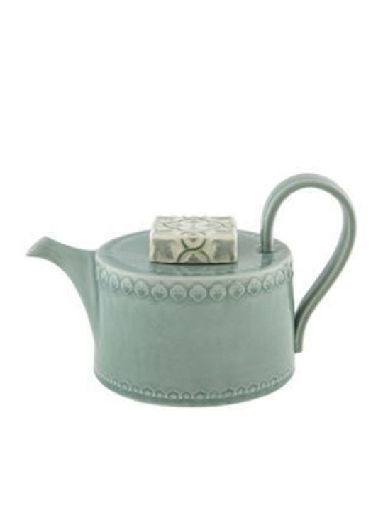 Bordallo Pinheiro Nova Teapot Ceramic Aqua 1750ml