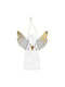 Hängendes Ornament Engel Porzellan Gold 9cm