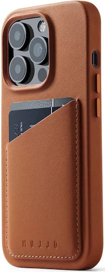 Mujjo Leather Wallet Leather 1mm Tan (iPhone 14 Pro)