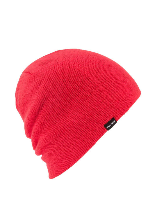 Volcom Woolcott Beanie Beanie Knitted in Red color