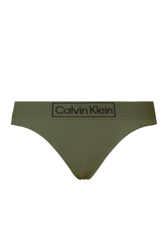Calvin Klein Дамско Слип Зелен