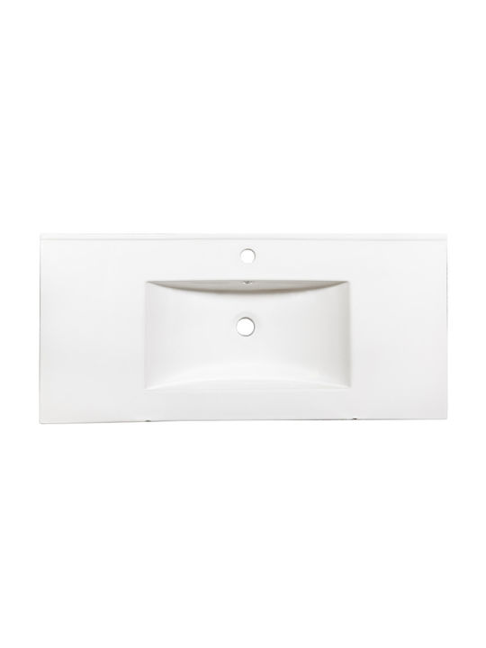 Martin Slim 120 Ένθετος Νιπτήρας Πορσελάνης 120x46x16.5cm Γυαλιστερή Πορσελάνη
