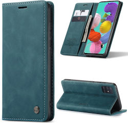 Caseme Synthetic Leather Wallet Blue (Galaxy A51)