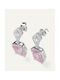 Sterling Silver earrings 925 Pink Devi Silver