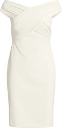 Ralph Lauren Midi Βραδινό Φόρεμα Λευκό