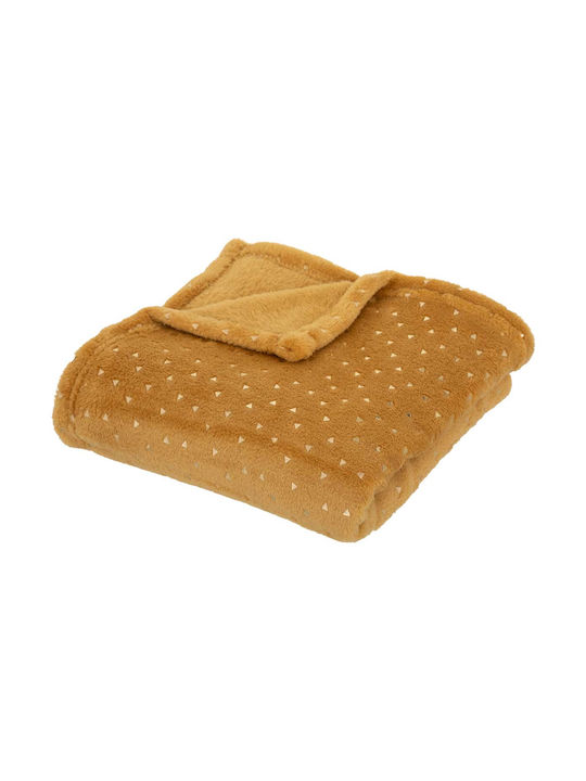 Atmosphera Κουβέρτα Αγκαλιάς & Λίκνου Fleece Κίτρινη 75x100εκ.