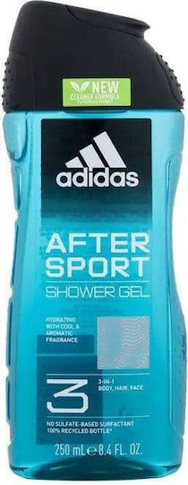 adidas After Sport Gel de duș pentru Bărbați pentru Corp, Păr & Fata 3in1 250ml