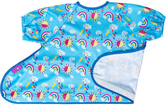 Tidy Tot Sunny Rainbow Waterproof Гащеризон Силикон със закопчалка за обръч и примка & Ръкави Син TCBSSSR