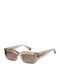 Gigi Barcelona Natalie Unisex Sunglasses with Horn-Rimmed Frame Transparent Champagne Gradient