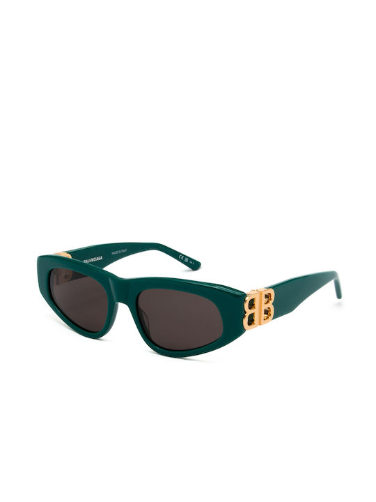 Balenciaga Γυναικεία Γυαλιά Ηλίου με Πράσινο Κοκκάλινο Σκελετό και Μαύρο Φακό BB0095S-005