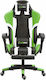 Herzberg HG-8083 Gaming Stuhl mit Fußstütze Grün