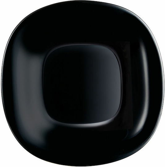 Luminarc Carine Πιάτο Γλυκού Τετράγωνο Γυάλινο Black 19x19cm