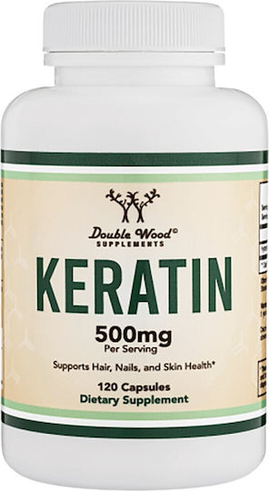 Double Wood Keratin 500mg Supplement For Healthy Hair Skin & Nails 120 Capsules