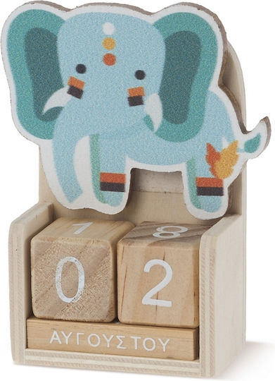 Taufgeschenk mit Kalender Elefant aus Holz 48Stück