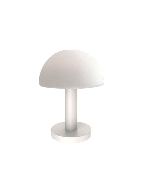 Elmark Decorativă Lampă Forma de ciupercă cu Soclu pentru Bec G9 Alb
