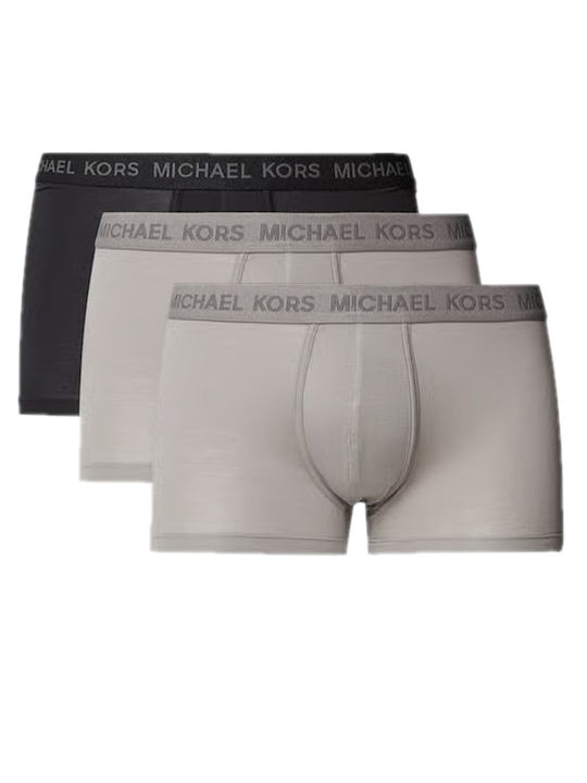 Michael Kors Boxeri pentru bărbați Gri / Negru 3Pachet