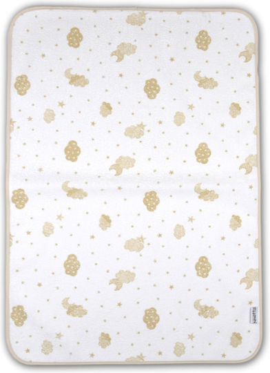 Ninetta Bebe Μ Wasserdichtes Wickeltuch Beige Cat Beige 60x90cm.
