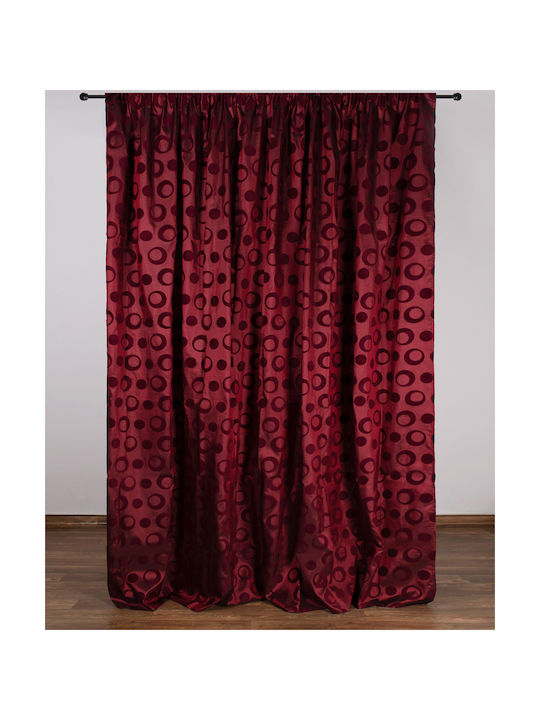 Silk Fashion Κουρτίνα με Τρέσα 082 Μπορντό 300x300εκ.