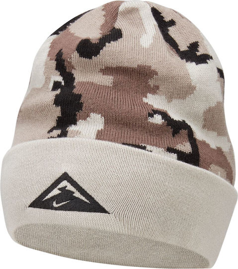 Beanie Unisex Beanie Knitted in Beige color