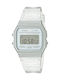 Casio Vintage Digital Women's Watch Chronograph with Transparent Rubber Strap