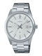 Casio Herrenuhr 41.5mm Batterie mit Silber Metallarmband
