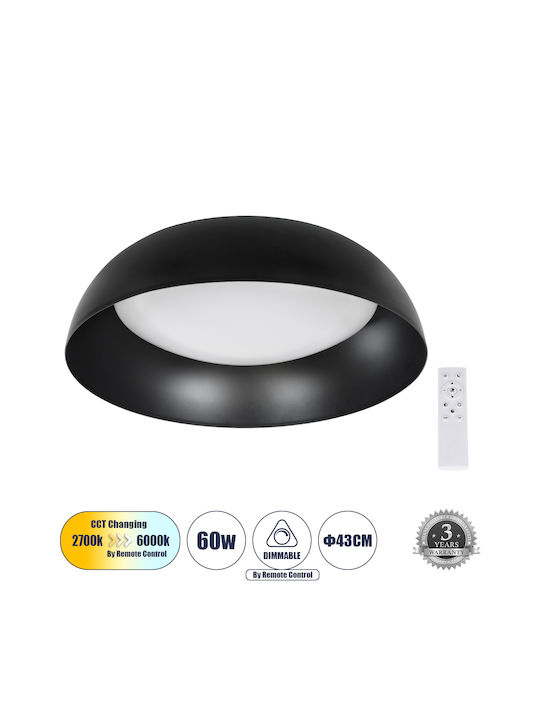 GloboStar Anatolia Modernă Metalică Plafonieră de Tavan cu LED Integrat în culoare Negru 43buc