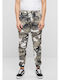 Herrenhose Cargo Elastisch Slim Fit Grau