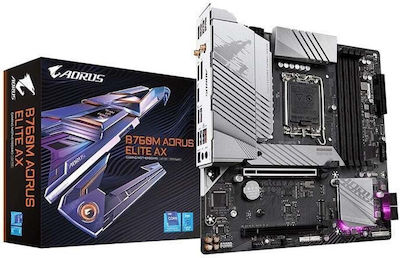 Gigabyte B760M Aorus Elite AX rev. 1.0 Wi-Fi Motherboard Micro ATX with Intel 1700 Socket