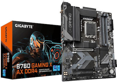 Gigabyte B760 Gaming X AX DDR4 rev. 1.0 Wi-Fi Motherboard ATX with Intel 1700 Socket