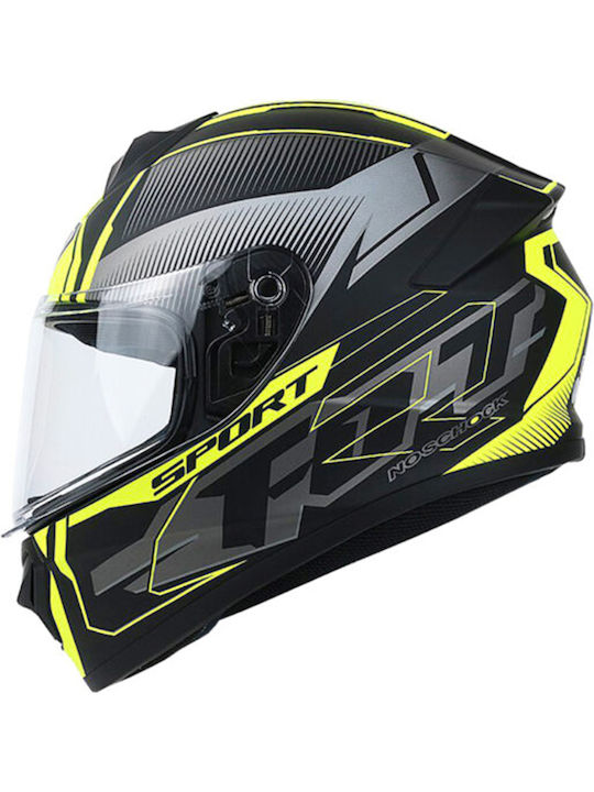 Yohe 977 G08 Full Face Helmet DOT / ECE 22.05 1450gr Black/ Fluo Yellow/grey