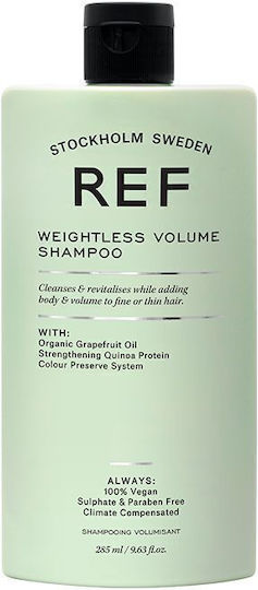 REF Weightless Volume Σαμπουάν για το Ευαίσθητο Τριχωτό για Όλους τους Τύπους Μαλλιών 285ml