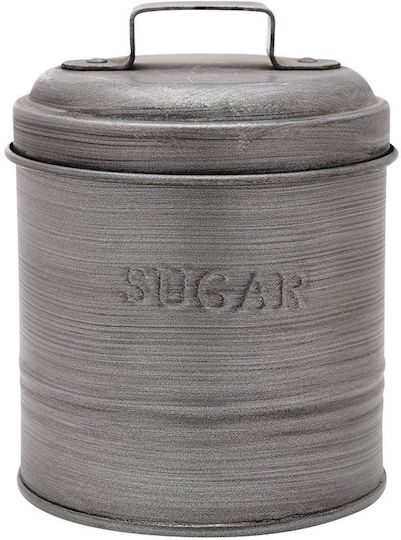 Estia Box für Zucker mit luftdichtem Deckel Metallisch Silber 1000ml Estia Box für Zucker mit luftdichtem Deckel Metallisch Silber 1000ml