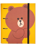 Grupo Erik Clipboard with 4 Rings for Paper A4 Multicolour Line Friends 1pcs