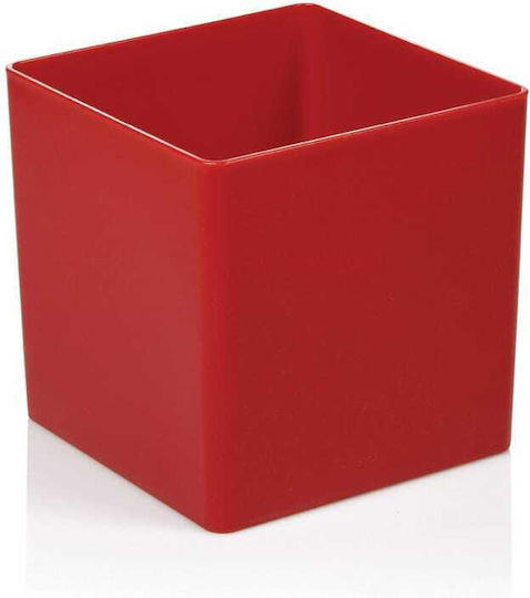 Viosarp Γλάστρα Πλαστική Κόκκινη 20x20x20εκ.