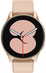 Microwear T2 Pro Smartwatch με Παλμογράφο (Χρυσό)
