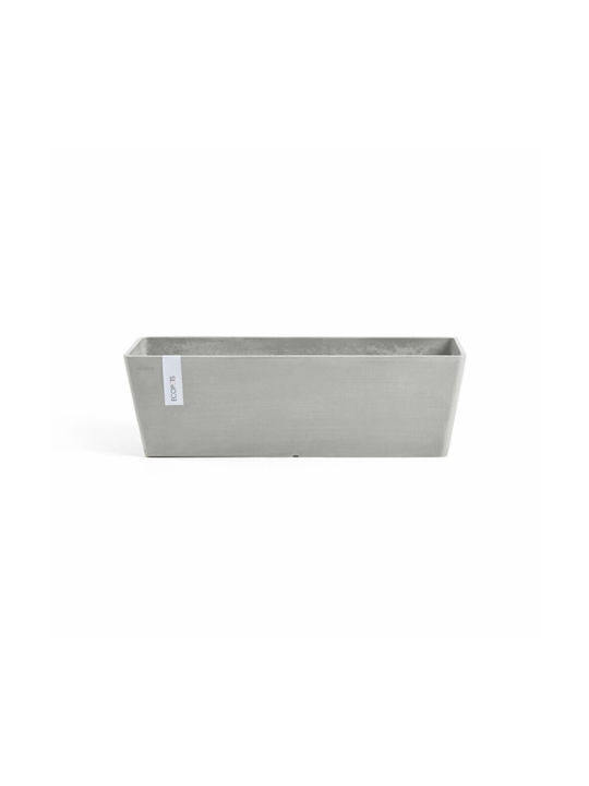 Ecopots Bruges Planter Box Plastic White Grey 5...