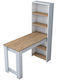 Desk with Bookshelf Pawl White / Natural 120x53.8x153.5cm