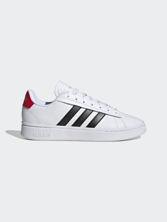 Adidas Grand Court Alpha Ανδρικά Sneakers Cloud White / Core Black / Better Scarlet