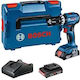 Bosch GSB 18V-45 Drill Driver Battery 18V 2x2Ah 06019K3302