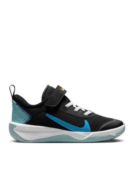 Omni Multi Court Ps Kids Sports Shoes Running with Hoop & Loop Closure Black