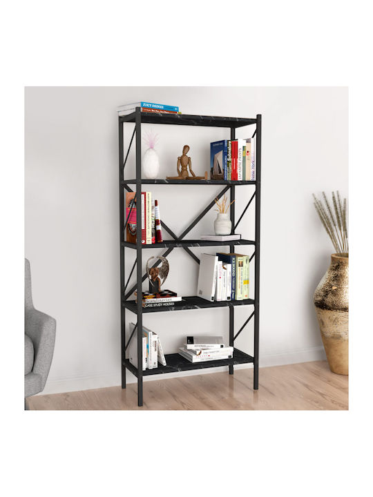 Bibliothek Colmar Schwarz 66x34x160cm