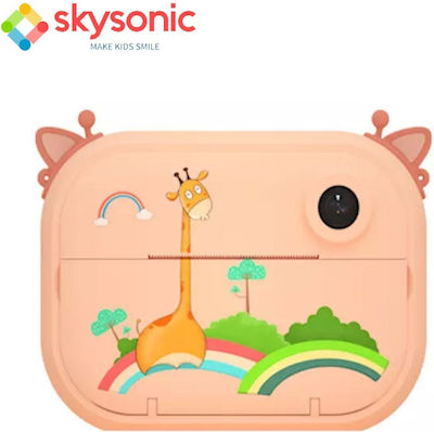 Skysonic Skysonic Instant Kids Compact Camera 12MP with 2.4" Display Giraffe Orange