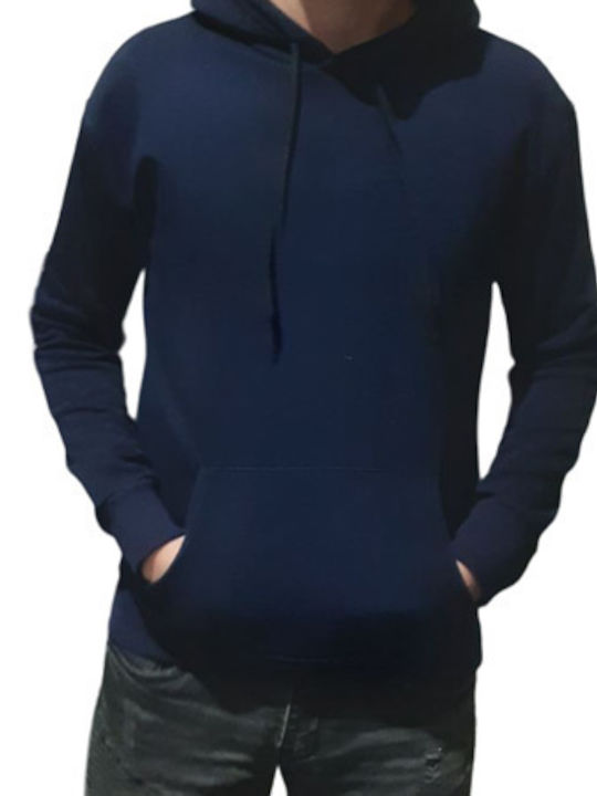 Sweatshirt Solid Color Dark Blue Unisex