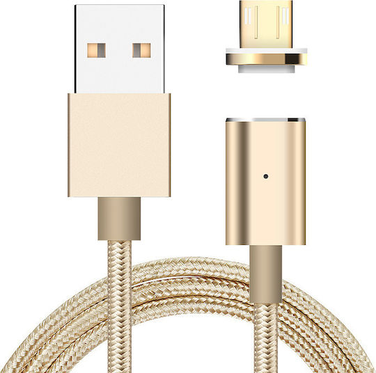 Diamandino Магнитно отделяемо USB-A към Lightning кабел Златист 1м (DM9087465_8716)