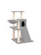 vidaXL Scratching Post Cat Trees Gray 3 levels 73x49x82cm