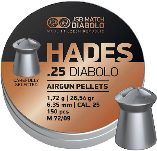 JSB Match Diabolo Hades Peleți Airsoft 6.35mm 150pcs 150 buc 546291-150