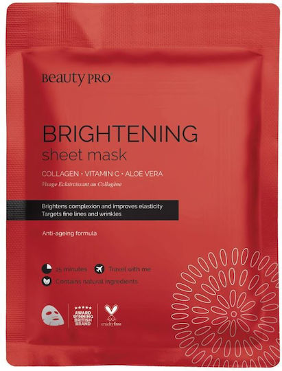 Beauty Pro Brightening Sheet Μάσκα Προσώπου για Λάμψη 22ml