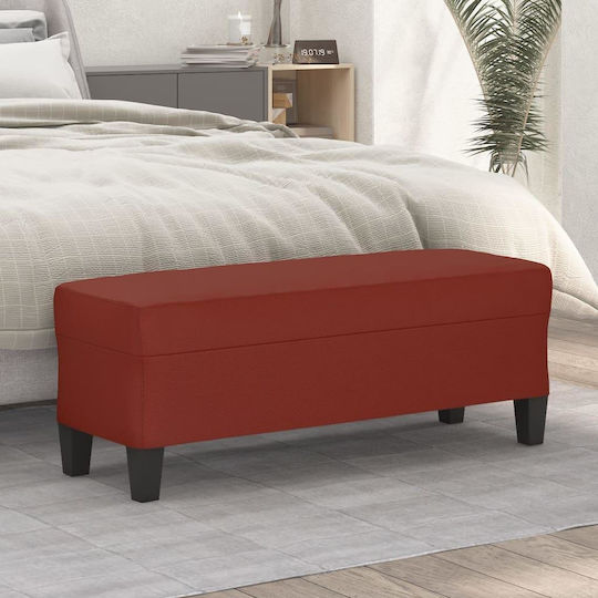 Bench Stool Burgundy 100x35x41cm