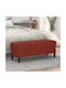Stoff-Tabouret Mit Burgundischer Farbe 100x35x41cm